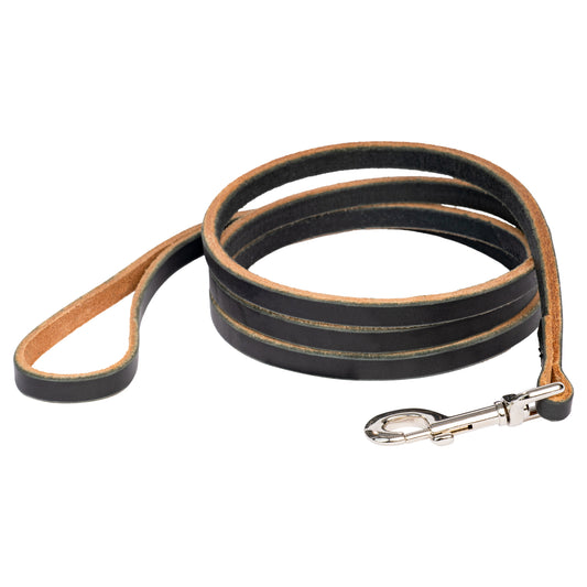 6ft Genuine Full Grain Leather Durable Dog Leash  - USA Made
