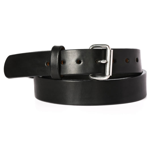 Black Leather Belt - 1.5"wide