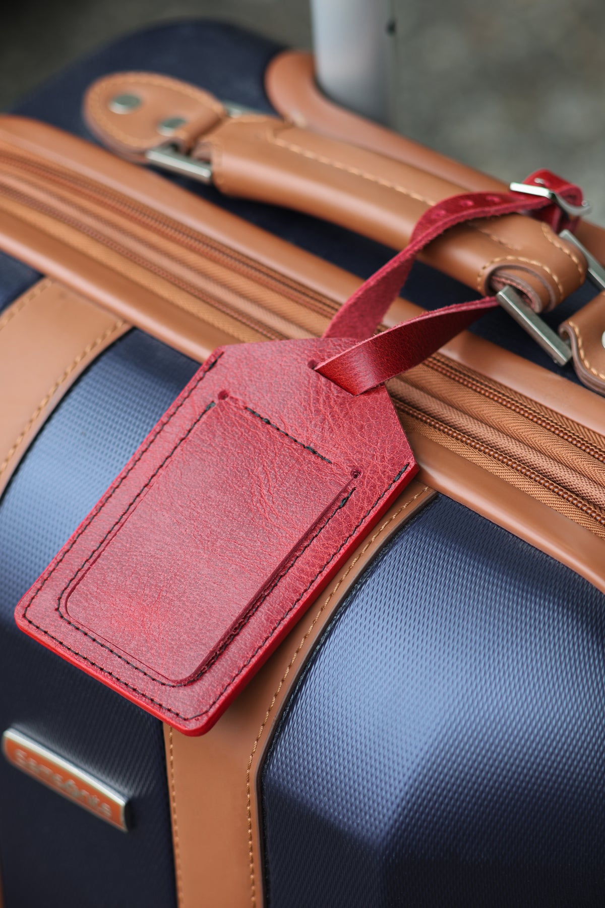 The Detroiter leather luggage tag, August workshop shoot