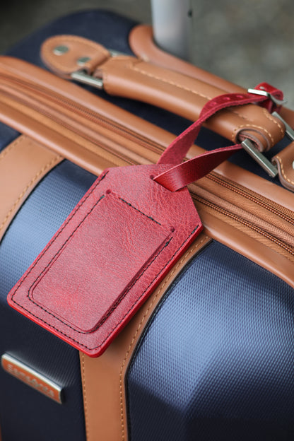 The Detroiter leather luggage tag, August workshop shoot