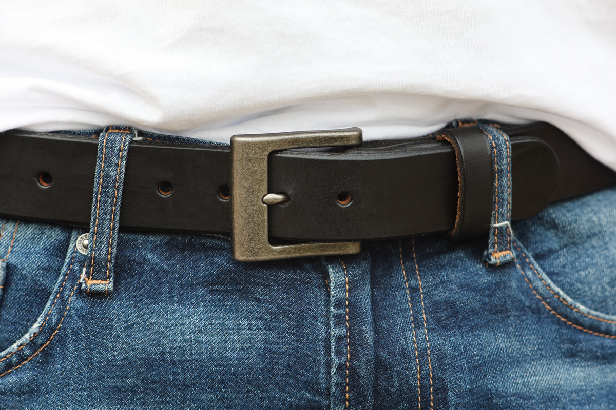 The Hudson full-grain leather belt, August workshop shoot