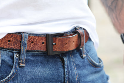 The Jefferson water buffalo leather belt, August workshop shoot