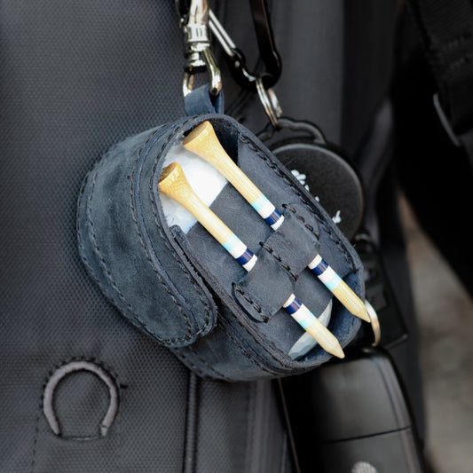 The Mini Caddy leather golf pouch, August workshop shoot