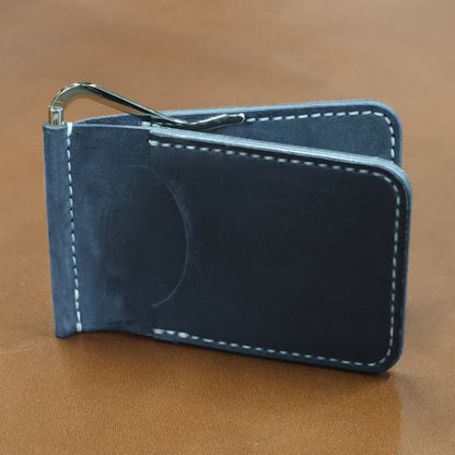 The Congress money clip wallet in Navy